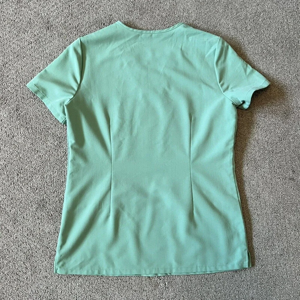 Figs Scrubs Top 2 Pocket Green Shirt Surgical - Picture 3 of 6